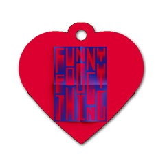 Funny Foggy Thing Dog Tag Heart (two Sides)