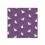 Goose Swan Animals Birl Origami Papper White Purple Satin Bandana Scarf Front