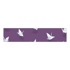 Goose Swan Animals Birl Origami Papper White Purple Velvet Scrunchie by Mariart