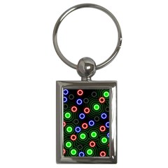 Neons Couleurs Circle Light Green Red Line Key Chains (rectangle)  by Mariart