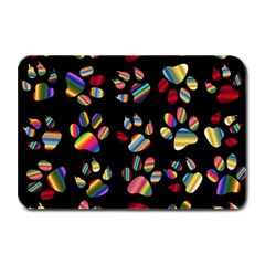 Colorful Paw Prints Pattern Background Reinvigorated Plate Mats by Nexatart