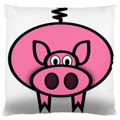 Pork Pig Pink Animals Large Flano Cushion Case (one Side) by Mariart