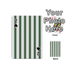 Plaid Line Green Line Vertical Playing Cards 54 (mini)  by Mariart