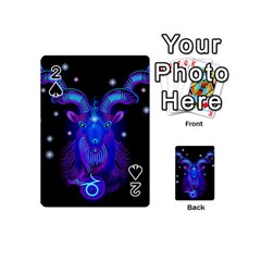 Sign Capricorn Zodiac Playing Cards 54 (mini)  by Mariart