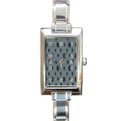 Star Space Black Grey Blue Sky Rectangle Italian Charm Watch by Mariart