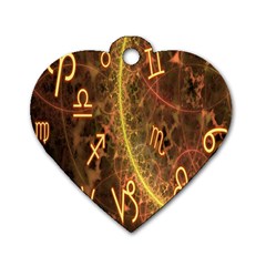 Romance Zodiac Star Space Dog Tag Heart (one Side) by Mariart