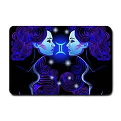 Sign Gemini Zodiac Small Doormat  by Mariart