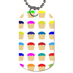 Colorful Cupcakes Pattern Dog Tag (two Sides)