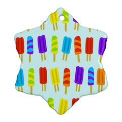 Popsicle Pattern Snowflake Ornament (two Sides)