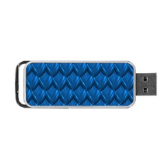 Blue Dragon Snakeskin Skin Snake Wave Chefron Portable Usb Flash (two Sides) by Mariart