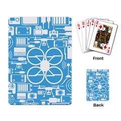 Drones Registration Equipment Game Circle Blue White Focus Playing Card