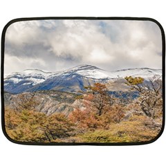 Forest And Snowy Mountains, Patagonia, Argentina Fleece Blanket (mini) by dflcprints