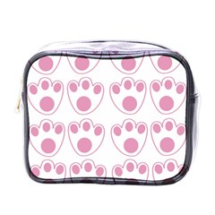 Rabbit Feet Paw Pink Foot Animals Mini Toiletries Bags by Mariart