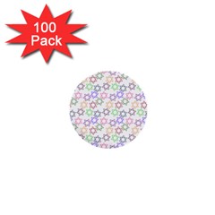 Star Space Color Rainbow Pink Purple Green Yellow Light Neons 1  Mini Buttons (100 Pack)  by Mariart