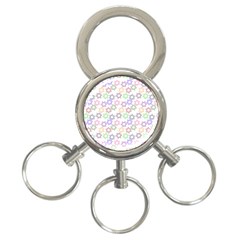 Star Space Color Rainbow Pink Purple Green Yellow Light Neons 3-ring Key Chains by Mariart