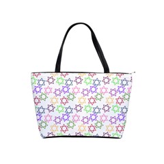Star Space Color Rainbow Pink Purple Green Yellow Light Neons Shoulder Handbags by Mariart