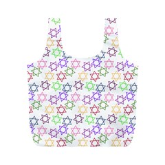 Star Space Color Rainbow Pink Purple Green Yellow Light Neons Full Print Recycle Bags (m)  by Mariart