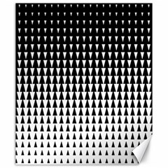 Triangle Black White Wave Chevron Canvas 20  X 24  