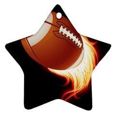 Super Football American Sport Fire Ornament (star) by Mariart