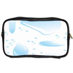 Water Drops Bubbel Rain Blue Circle Toiletries Bags by Mariart