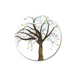 Tree Fantasy Magic Hearts Flowers Magnet 3  (Round)