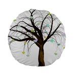 Tree Fantasy Magic Hearts Flowers Standard 15  Premium Round Cushions