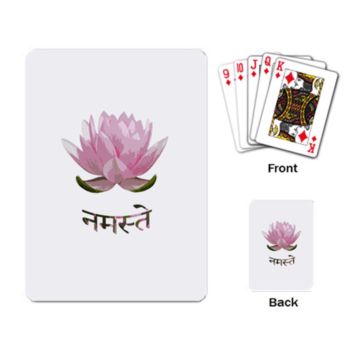 Namaste - Lotus Playing Card