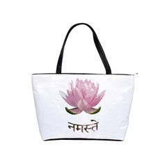 Namaste - Lotus Shoulder Handbags by Valentinaart