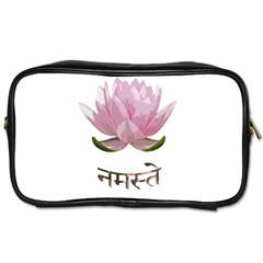 Namaste - Lotus Toiletries Bags by Valentinaart