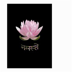 Namaste - Lotus Small Garden Flag (two Sides) by Valentinaart