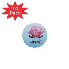 Namaste - Lotus 1  Mini Buttons (100 Pack)  by Valentinaart