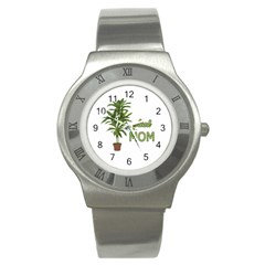 Plant Mom Stainless Steel Watch by Valentinaart