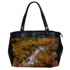 Colored Forest Landscape Scene, Patagonia   Argentina Office Handbags by dflcprints
