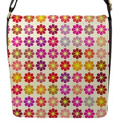 Multicolored Floral Pattern Flap Messenger Bag (s) by linceazul