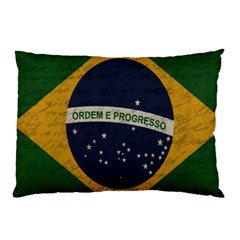 Vintage Flag - Brasil Pillow Case (two Sides) by ValentinaDesign