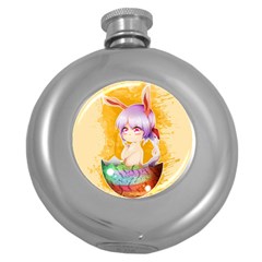 Easter Bunny Furry Round Hip Flask (5 Oz) by Catifornia