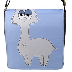 Grumpy Persian Cat Llama Flap Messenger Bag (s) by Catifornia
