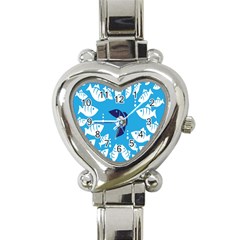 Blue Fish Tuna Sea Beach Swim White Predator Water Heart Italian Charm Watch