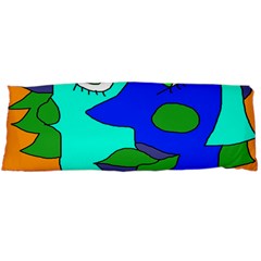 Visual Face Blue Orange Green Mask Body Pillow Case (dakimakura) by Mariart