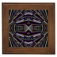 Dark Ethnic Sharp Bold Pattern Framed Tiles by dflcprints