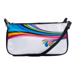 Colored Lines Rainbow Shoulder Clutch Bags