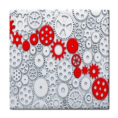 Iron Chain White Red Tile Coasters by Mariart