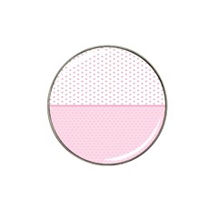 Love Polka Dot White Pink Line Hat Clip Ball Marker (10 Pack) by Mariart