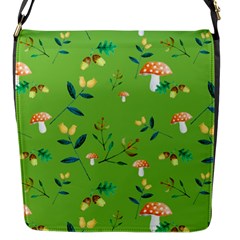 Mushrooms Flower Leaf Tulip Flap Messenger Bag (s) by Mariart