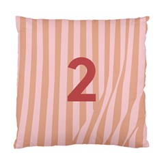Number 2 Line Vertical Red Pink Wave Chevron Standard Cushion Case (two Sides) by Mariart