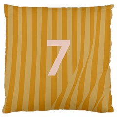 Number 7 Line Vertical Yellow Pink Orange Wave Chevron Large Flano Cushion Case (two Sides) by Mariart