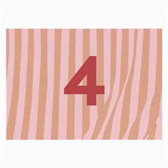 Number 4 Line Vertical Red Pink Wave Chevron Large Glasses Cloth (2-side) by Mariart