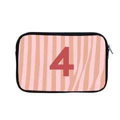 Number 4 Line Vertical Red Pink Wave Chevron Apple Macbook Pro 13  Zipper Case by Mariart