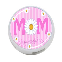 Valentine Happy Mothers Day Pink Heart Love Sunflower Flower 4-port Usb Hub (two Sides)  by Mariart