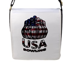 Usa Bowling  Flap Messenger Bag (l)  by Valentinaart